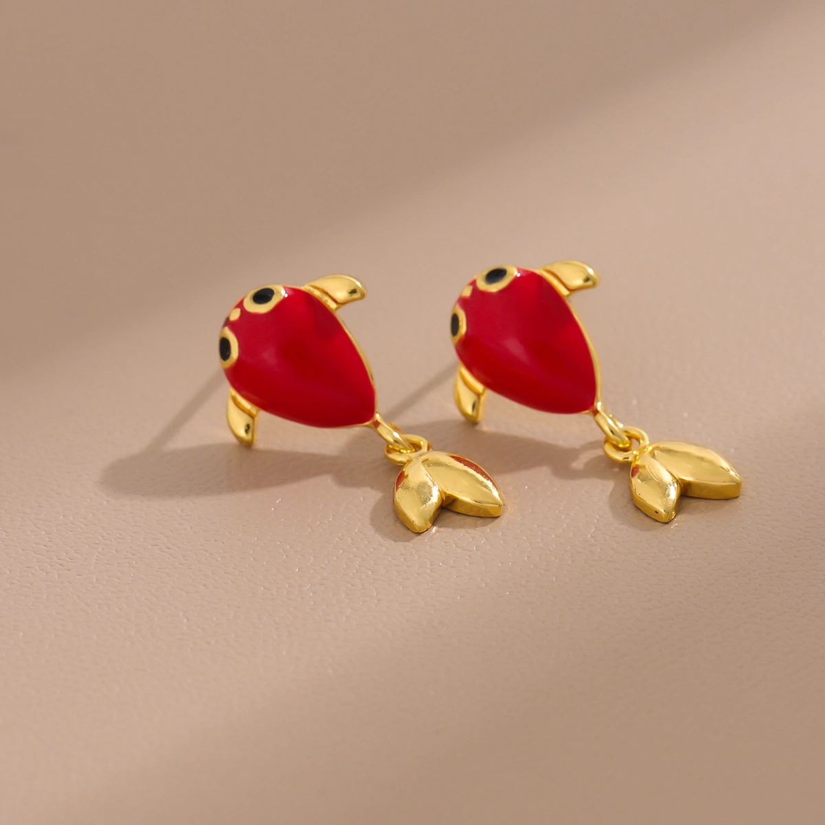 Lucky Goldfish Animal Earrings Women