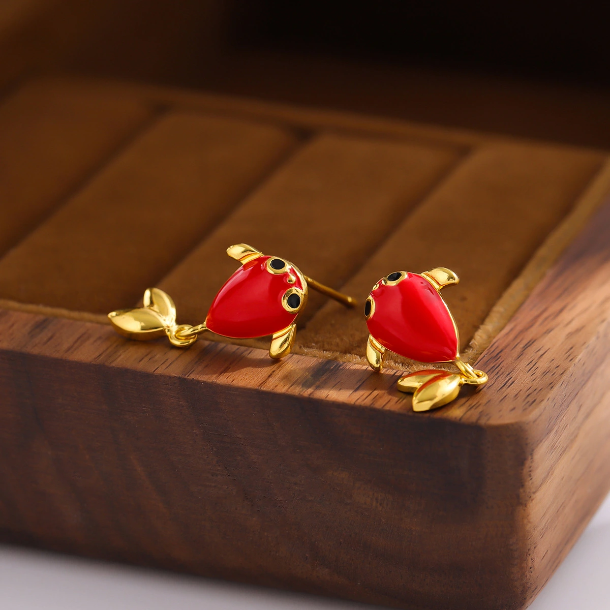 Lucky Goldfish Animal Earrings Women