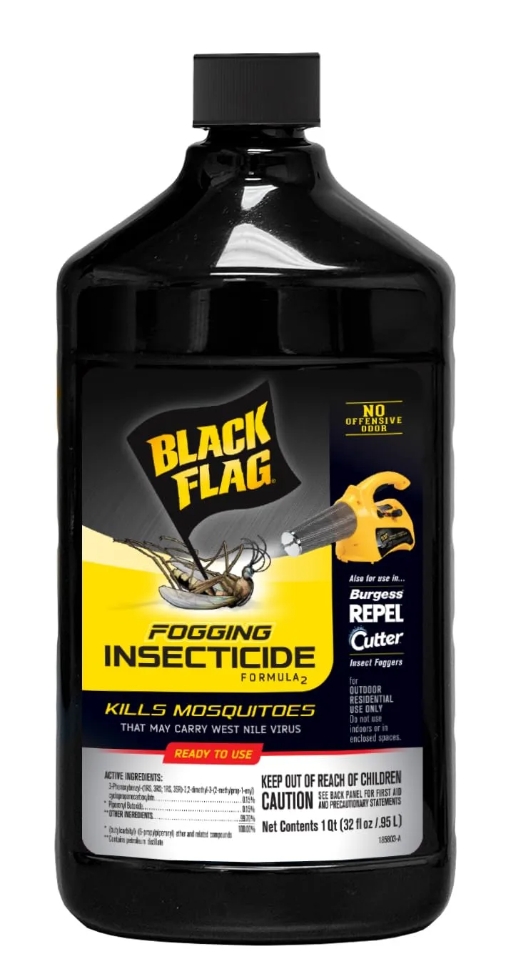 Black Flag 32 oz. Fogging Insecticide Ready-To-Use Controls Mosquitoes, Biting Flies and Flying Insects in Lawns, Patios and Gardens, 190255, 32 ounce