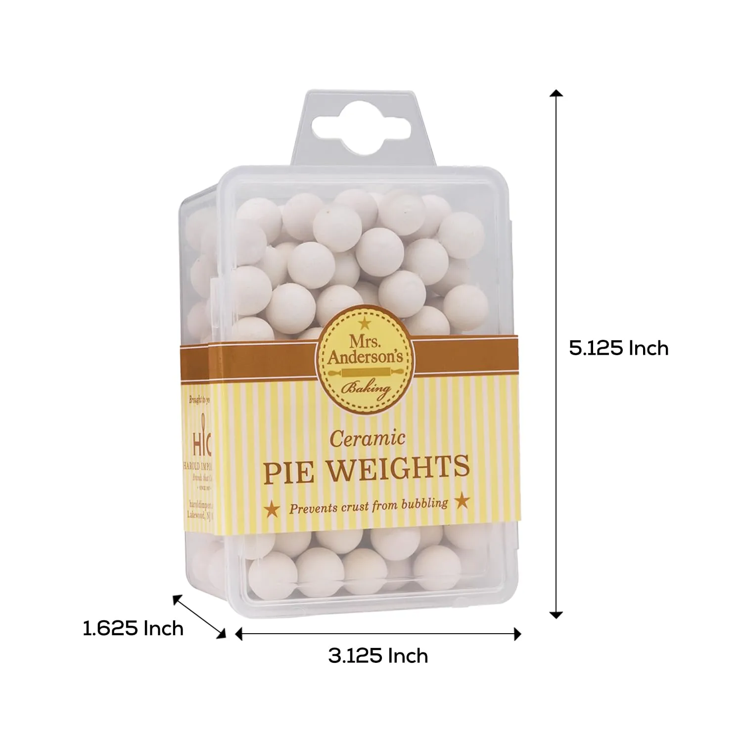 Mrs. Anderson's Baking Ceramic Pie Crust Weights, 270 Count, Natural Stoneware, For Blind Baking Pie Crusts And Tart Shells With Even Baking Results