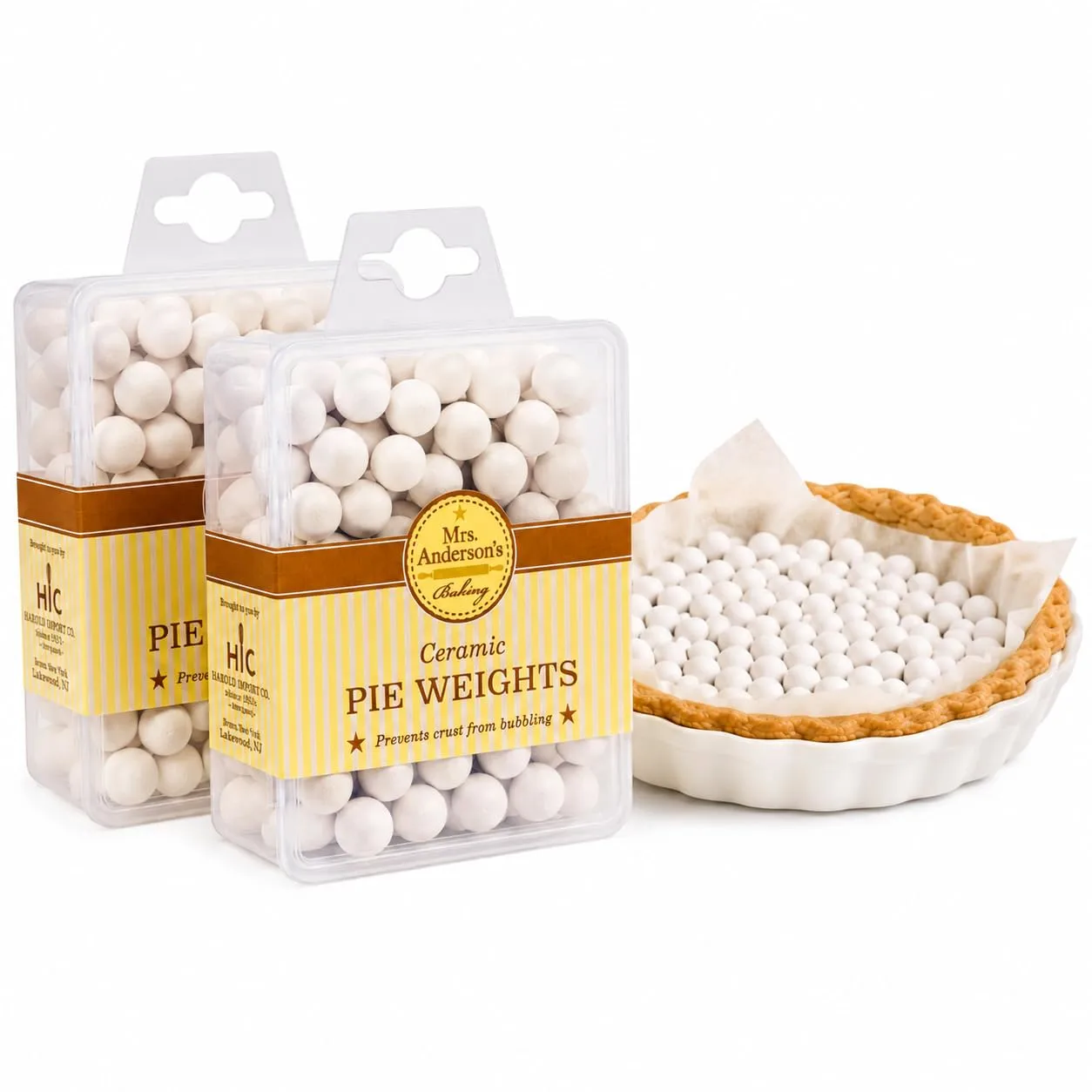 Mrs. Anderson's Baking Ceramic Pie Crust Weights, 270 Count, Natural Stoneware, For Blind Baking Pie Crusts And Tart Shells With Even Baking Results