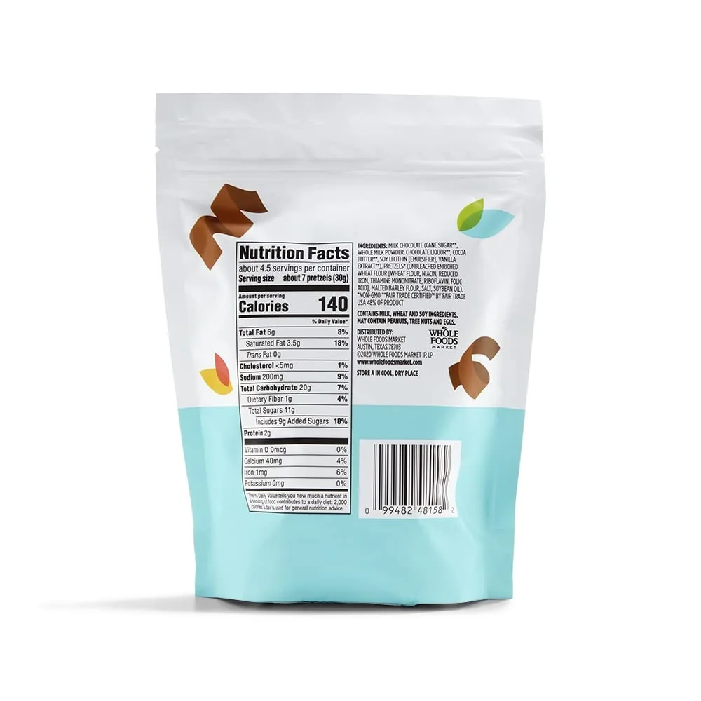 365 by Whole Foods Market, Milk Chocolate Pretzels, 5 Ounce (Pack of 2)