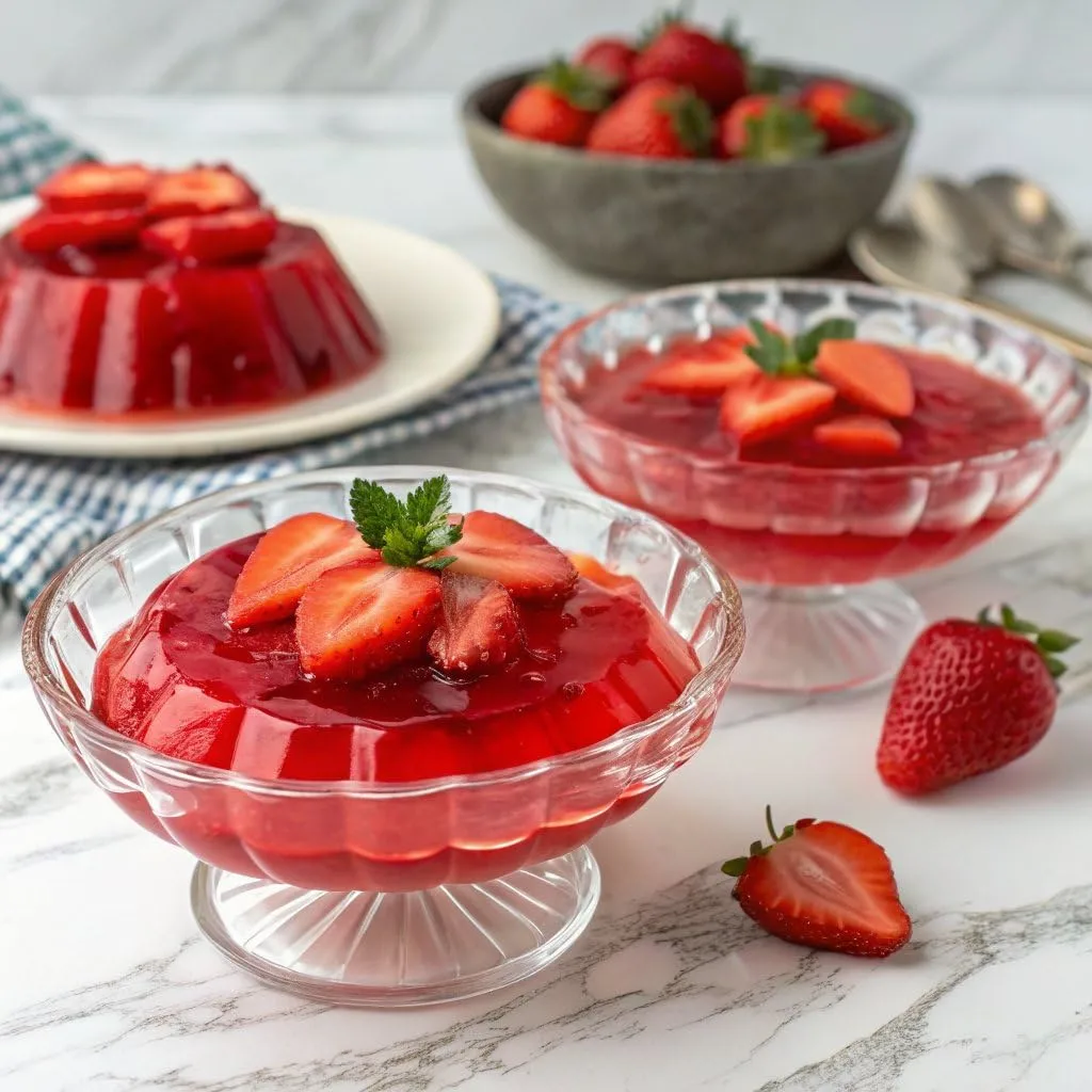 Jell-O Strawberry Zero Sugar Low Calorie Gelatin Dessert Mix, Family Size, 0.6 oz Box