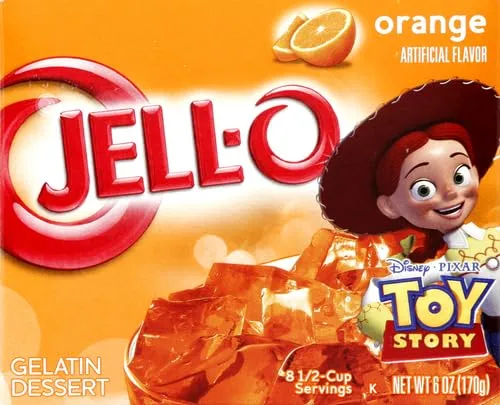 Jell-O Orange Gelatin Dessert Mix, Family Size, 6 oz Box (Pack of 3)
