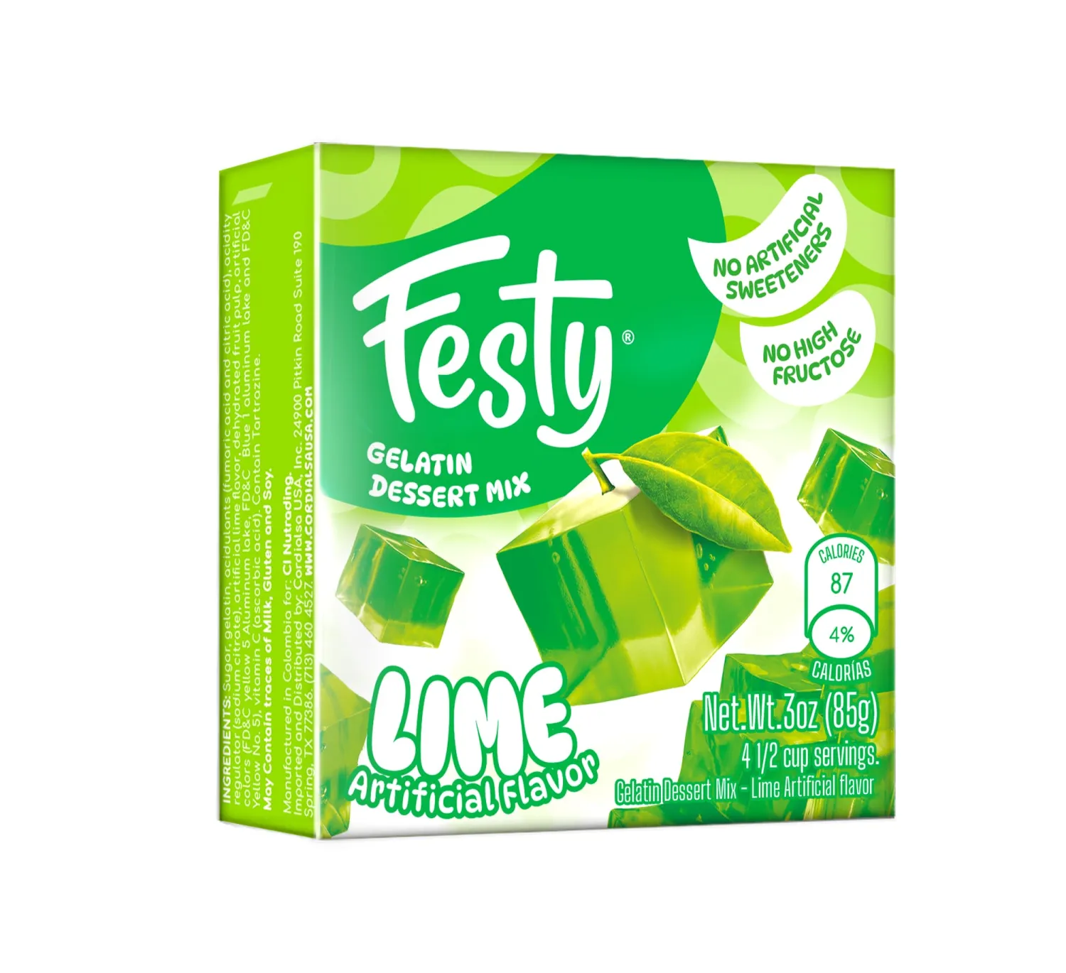 Festy Lemon Gelatin Dessert Mix, 3 oz