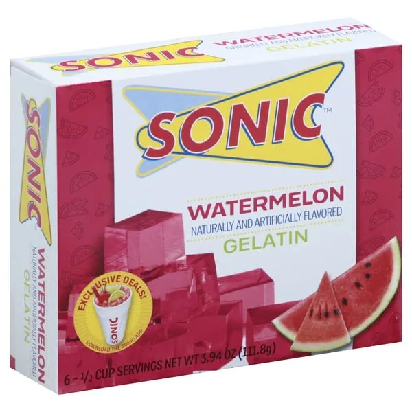 Sonic, Watermelon Gelatin, 3.94 Ounce