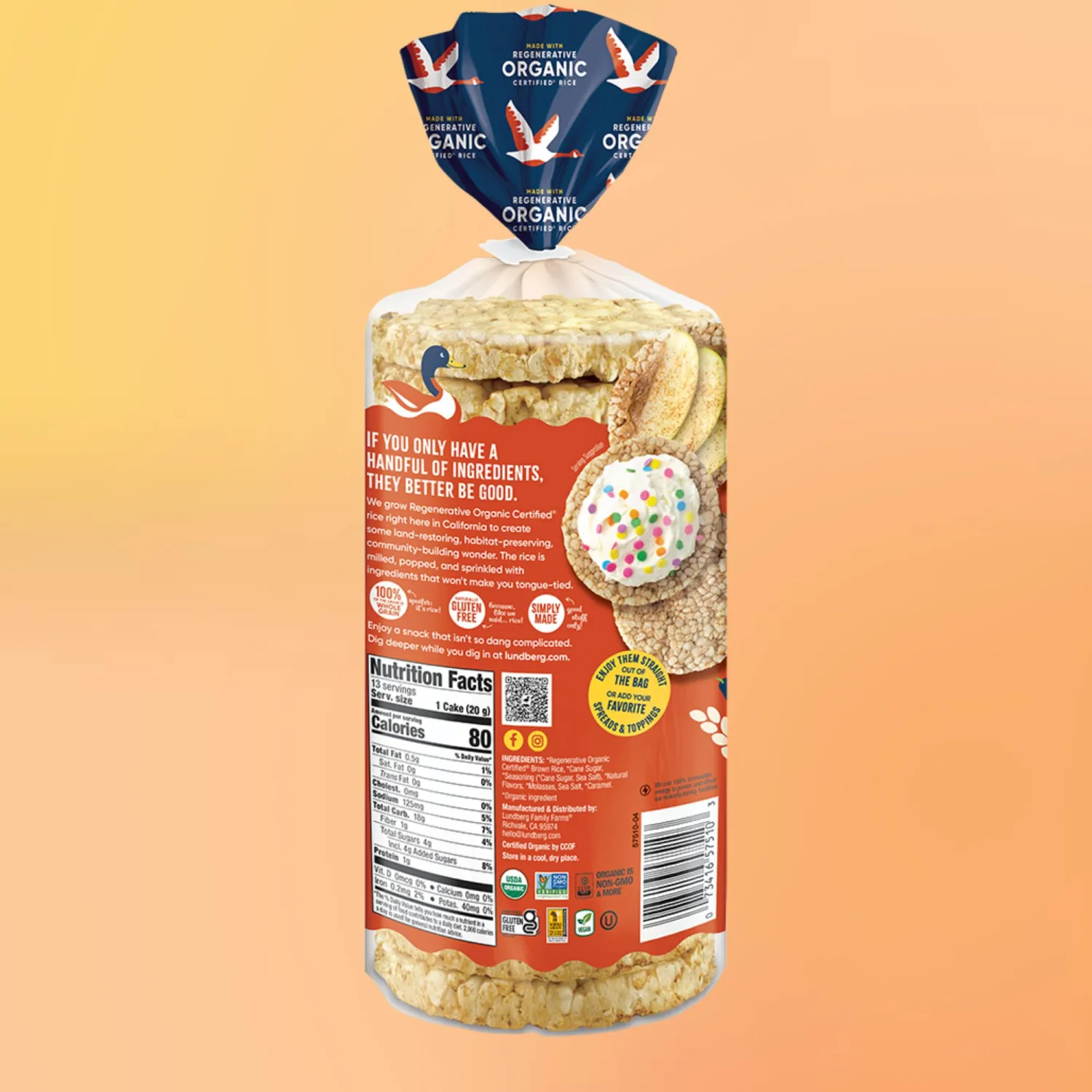 Lundberg Org Rice Cakes Sltd Crml 10.5 OZ