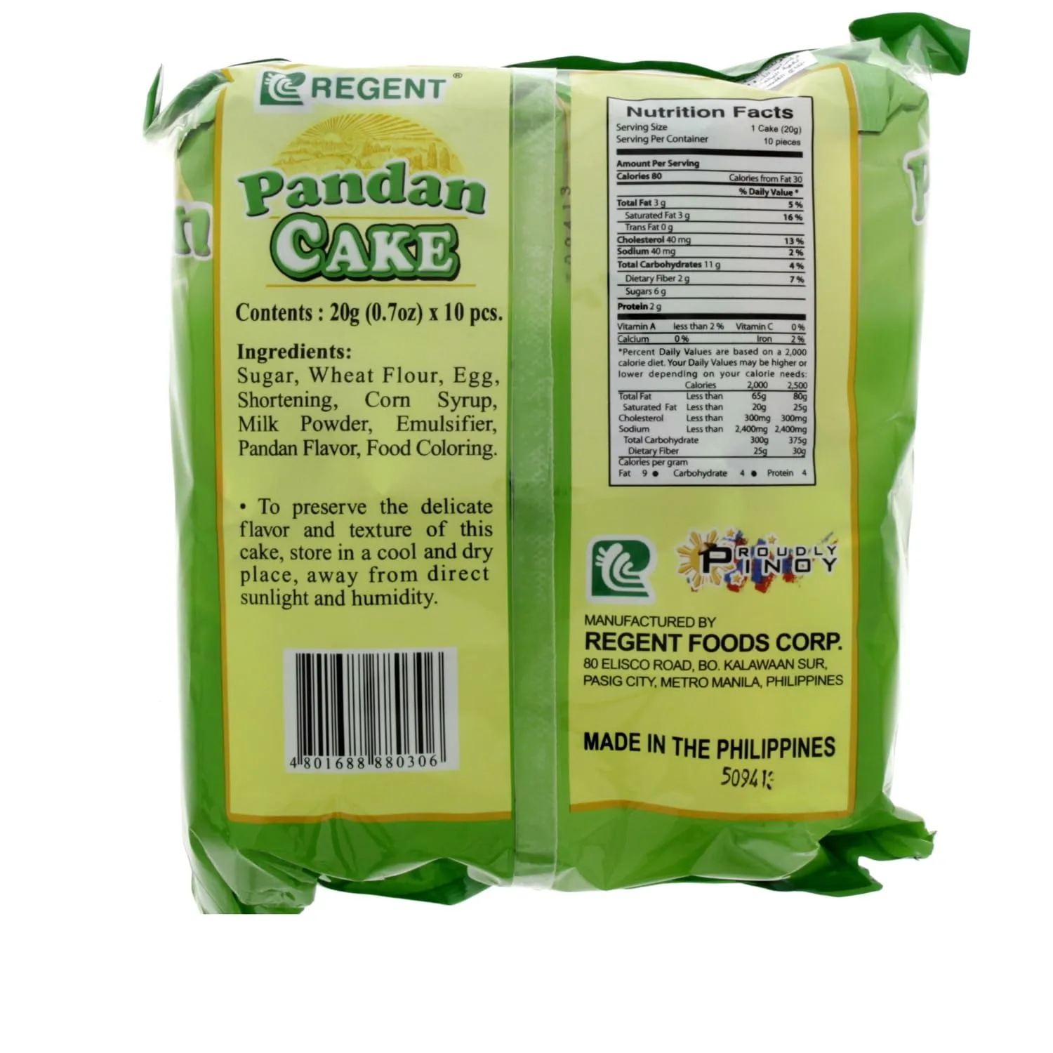 Regent Cakes Pandan Net Wt 200g