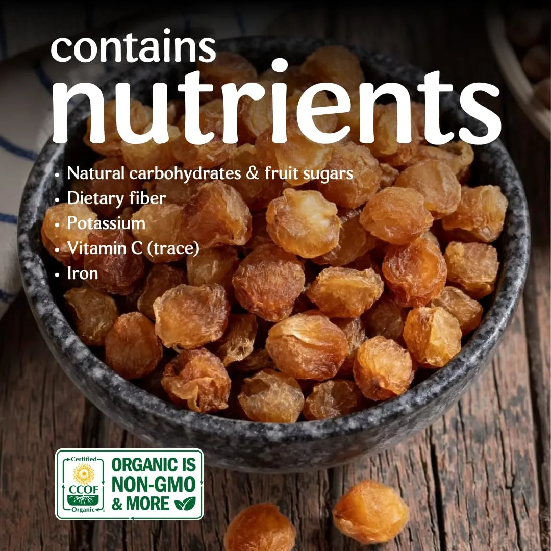 Clear Source Herbs Organic Dried Longan Fruit (Longan Arillus, Long Yan Rou) – USDA Certified Organic – Herbal Tea, Decoctions, Congee & Traditional East Asian Wellness Ingredient – Lab-Tested