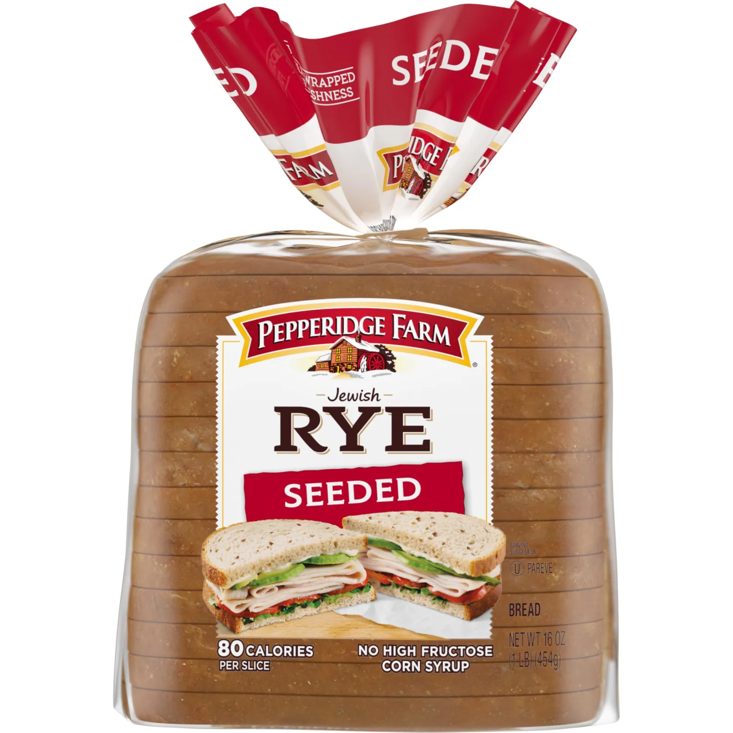 Pepperidge Farm Jewish Rye Seeded Bread, 16 Oz Bag