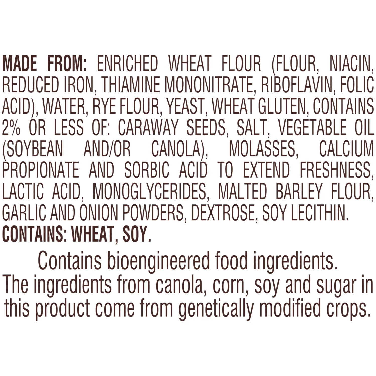 Pepperidge Farm Jewish Rye Seeded Bread, 16 Oz Bag