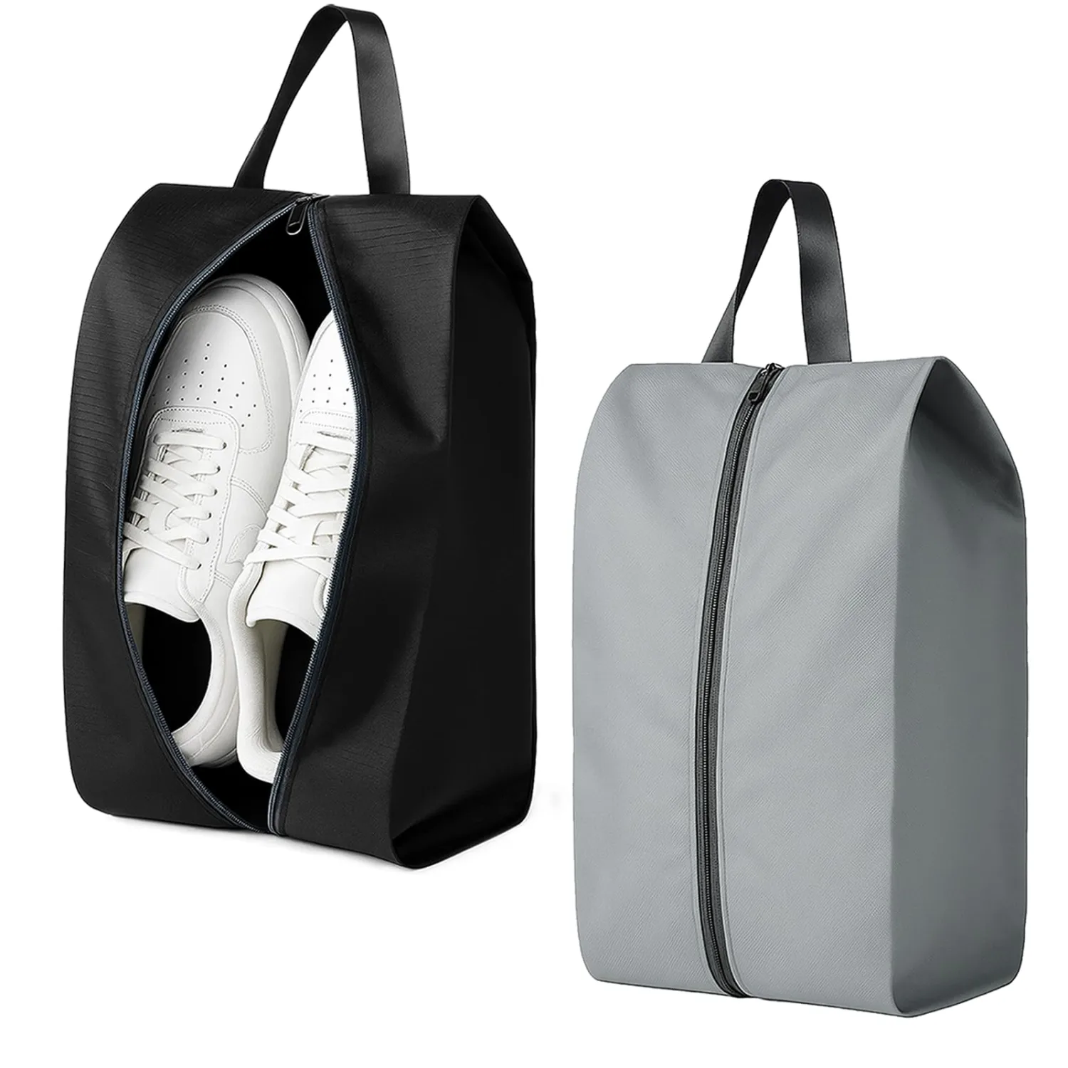 Travel Shoe Bags 2-Pack for Packing in Suitcase – Water-Resistant Shoe Storage Pouches with Zipper and Handle, Portable Bags for Gym, Sports, Cleat and Ballet