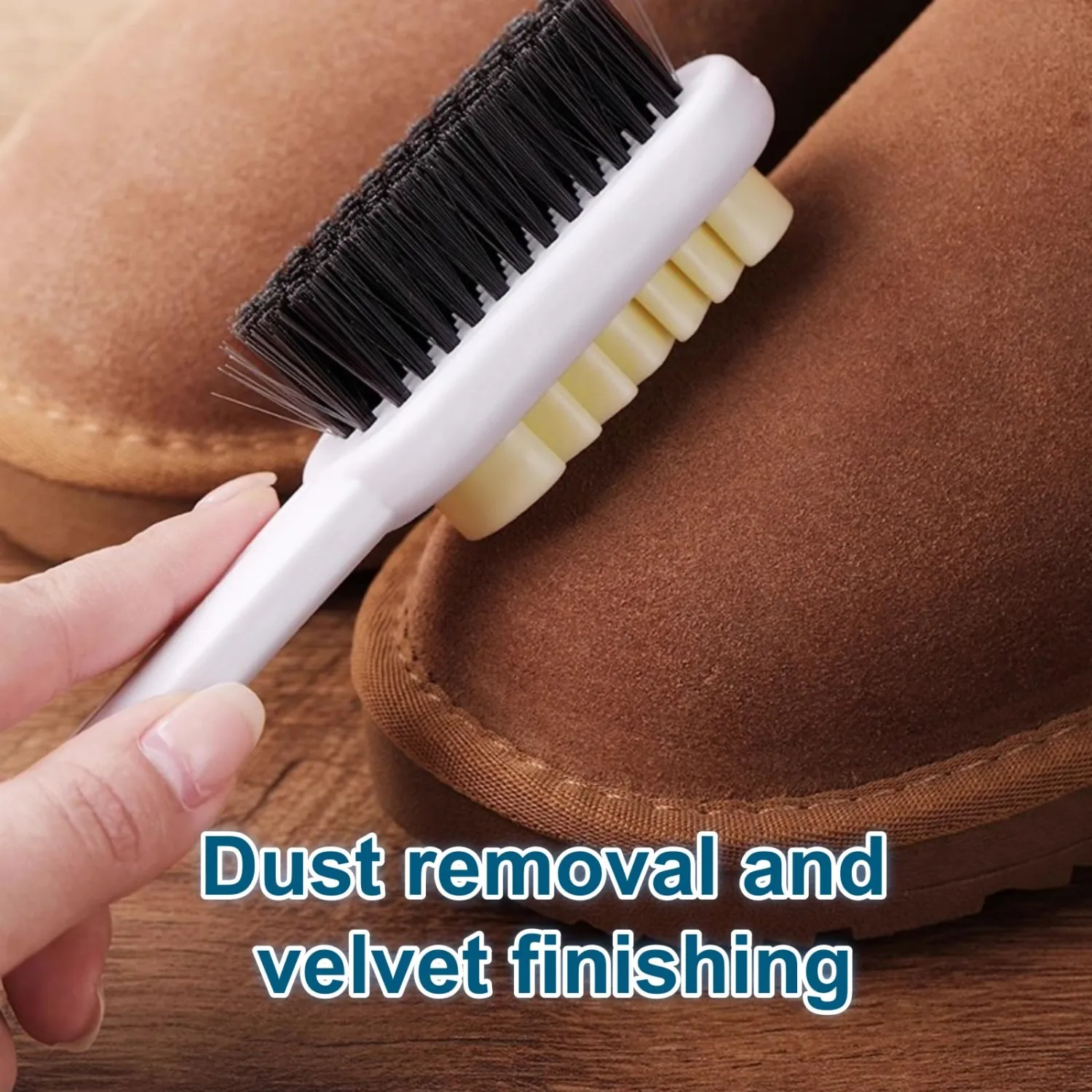 1Pcs 2-in-1 Suede & Nubuck Shoe Brush – Soft Bristle Cleaner for Shoes, Boots, Sneakers & Bags, Deep Cleaning & Stain Removal Tool