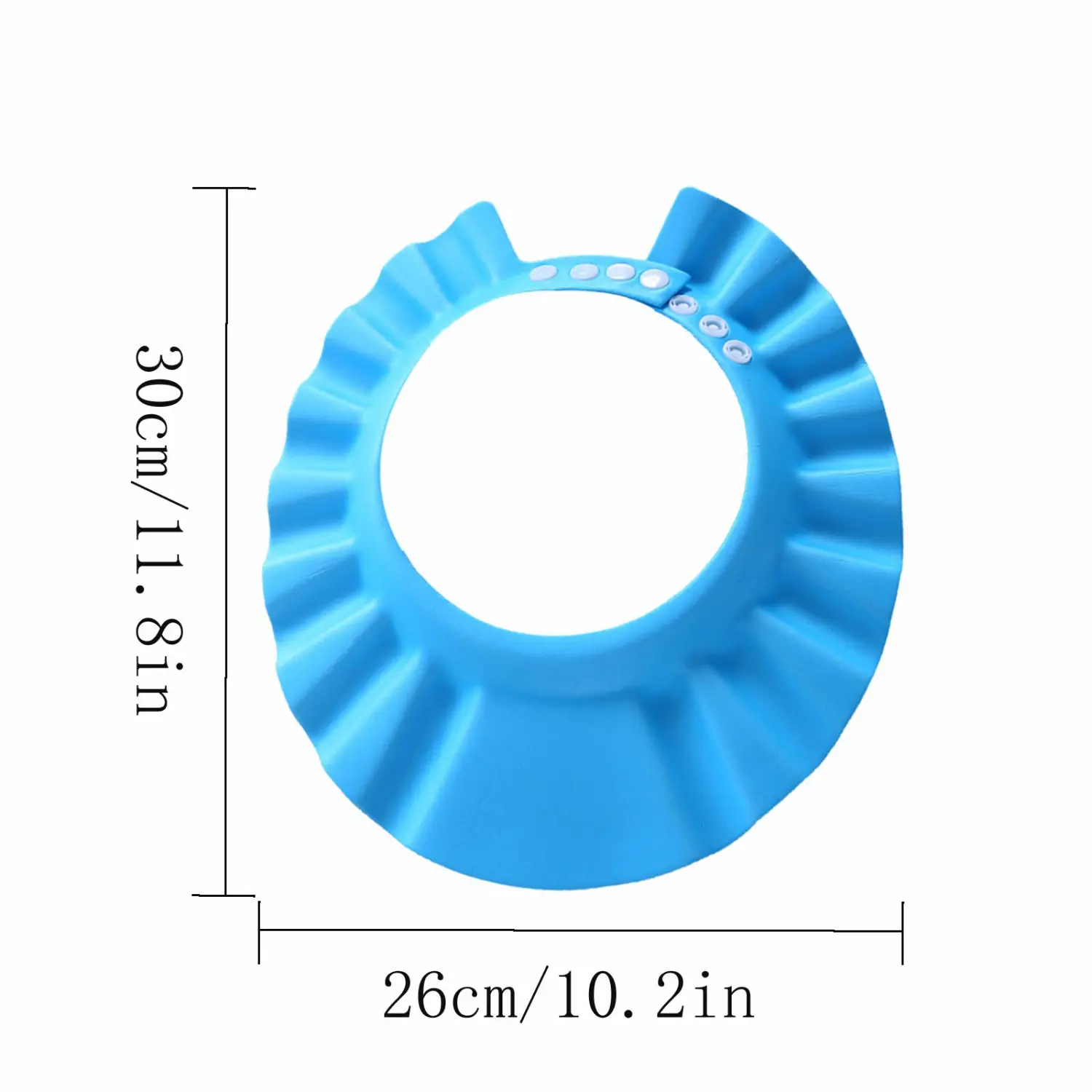 MYUBWTF Blue Baby Shower Cap, Bath Shampoo Cap Hat，Soft Hat Adjustable Visor Cap，Protect your eyes and face from water，Suitable for infants, children and pets from 0 to 12 years old