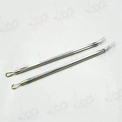 Acne Extractor Set - 5 Pcs Pimple Blemish Comedone Remover Tool Set - Stainless Steel, Silver