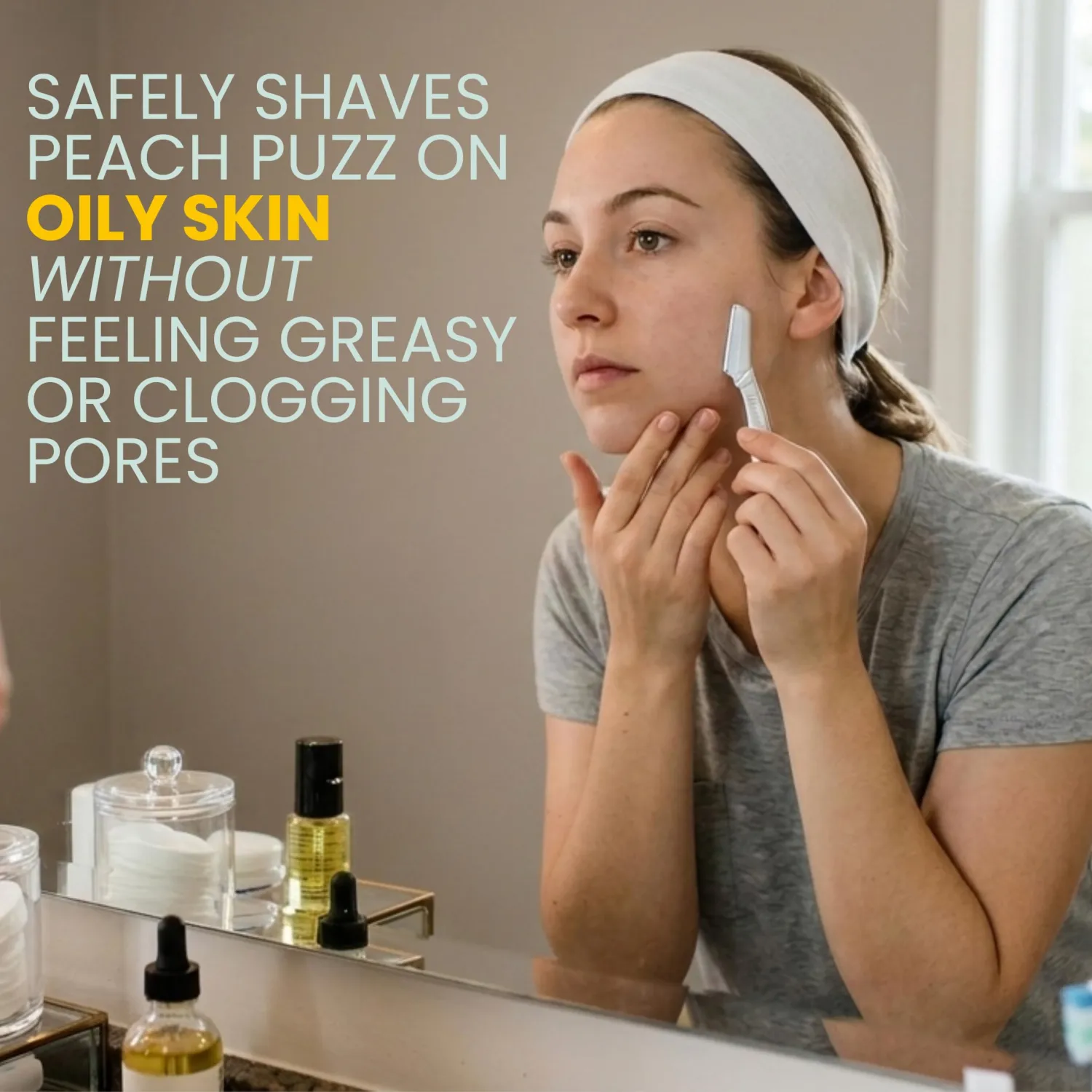 Dermaplaning Oil for Women - Face Shaving Oil for Oily Skin - Non Comedogenic, Fragrance Free, Organic, Natural and Lightweight - Use with Dermaplaning Tool for Face, 2oz by Ouiloe
