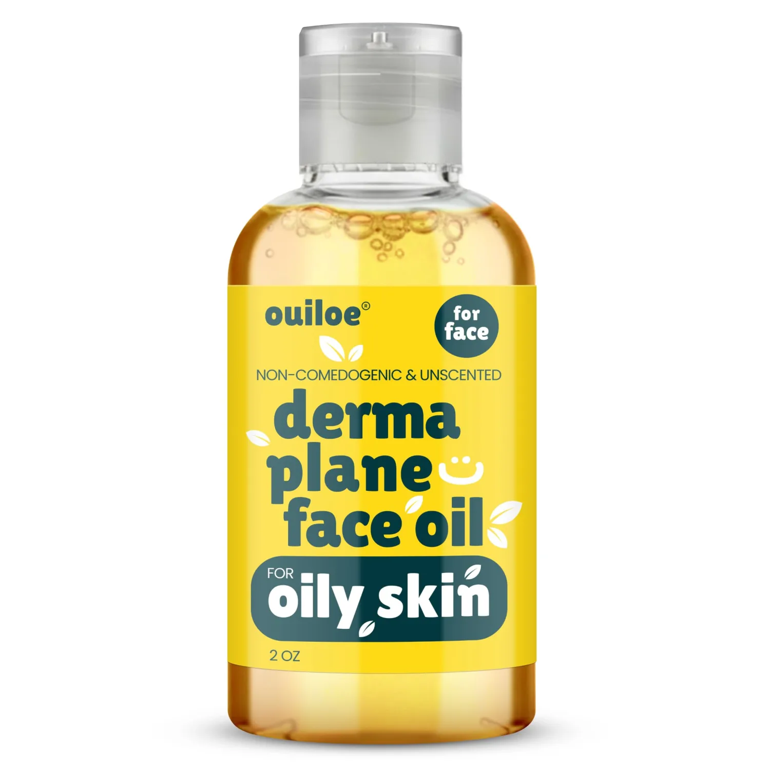 Dermaplaning Oil for Women - Face Shaving Oil for Oily Skin - Non Comedogenic, Fragrance Free, Organic, Natural and Lightweight - Use with Dermaplaning Tool for Face, 2oz by Ouiloe