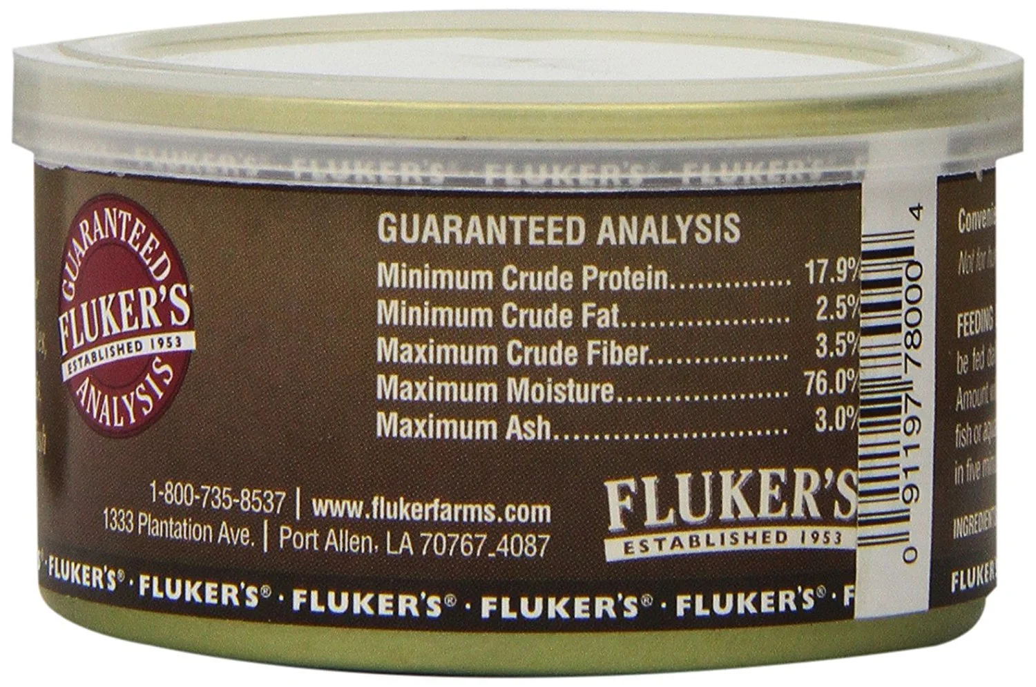 Fluker's Gourmet Canned Food for Reptiles, Fish, Birds and Small Animals, Crickets, 1.2 oz