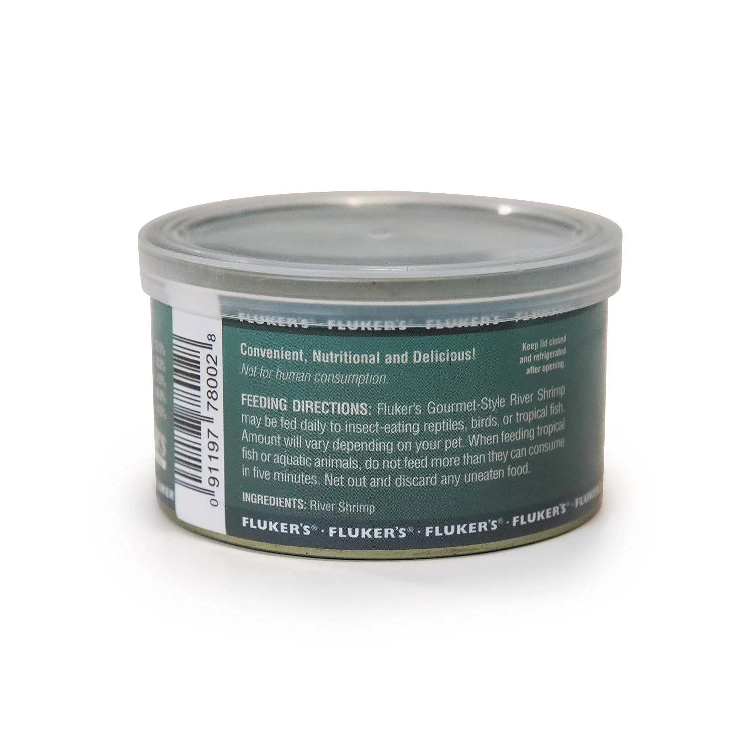 Fluker's Gourmet Canned Food for Reptiles, Fish, Birds and Small Animals, River Shrimp 1.2 oz