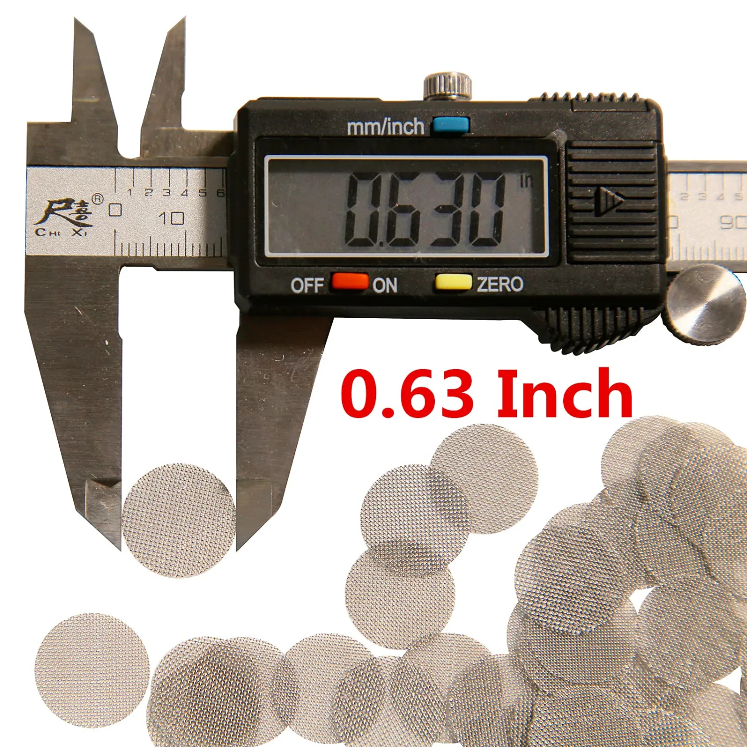200 PCS 5/8 Pipe Screens, Stainless Steel Pipe Screen Filters 0.63 inch Metal Screens with Black Storage Box