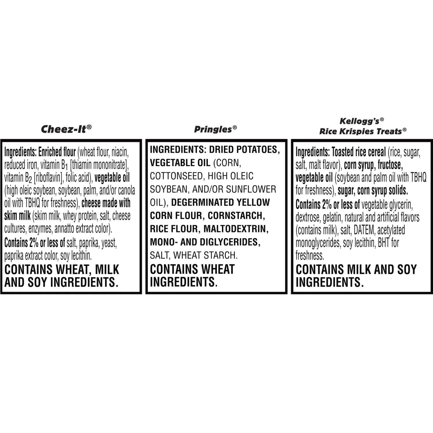 Cheez-It, Pringles, Rice Krispies Treats, Lunch Snacks, Sweet and Salty Variety Pack 9.8oz Box (12 Packs)