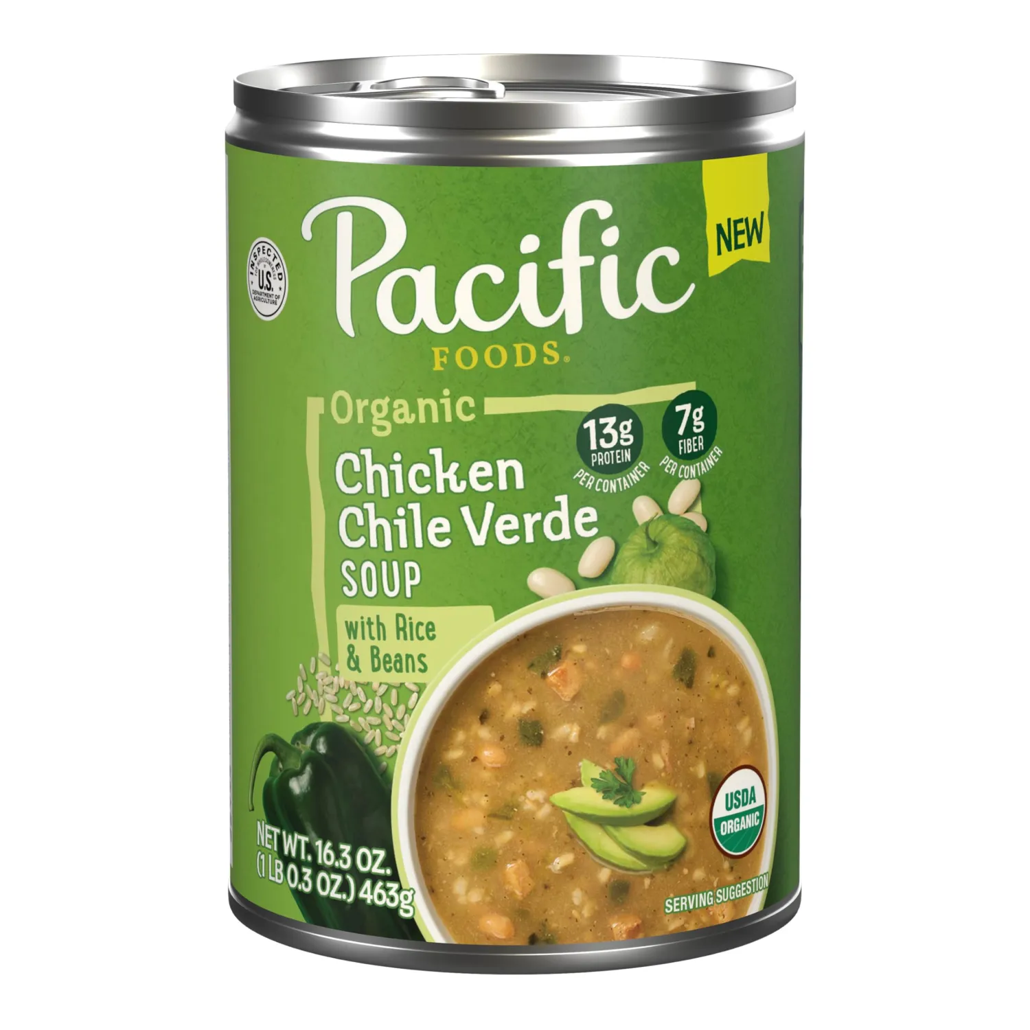 Pacific Foods Soup Chicken Chile Verde Organic, 16.3 Ounce
