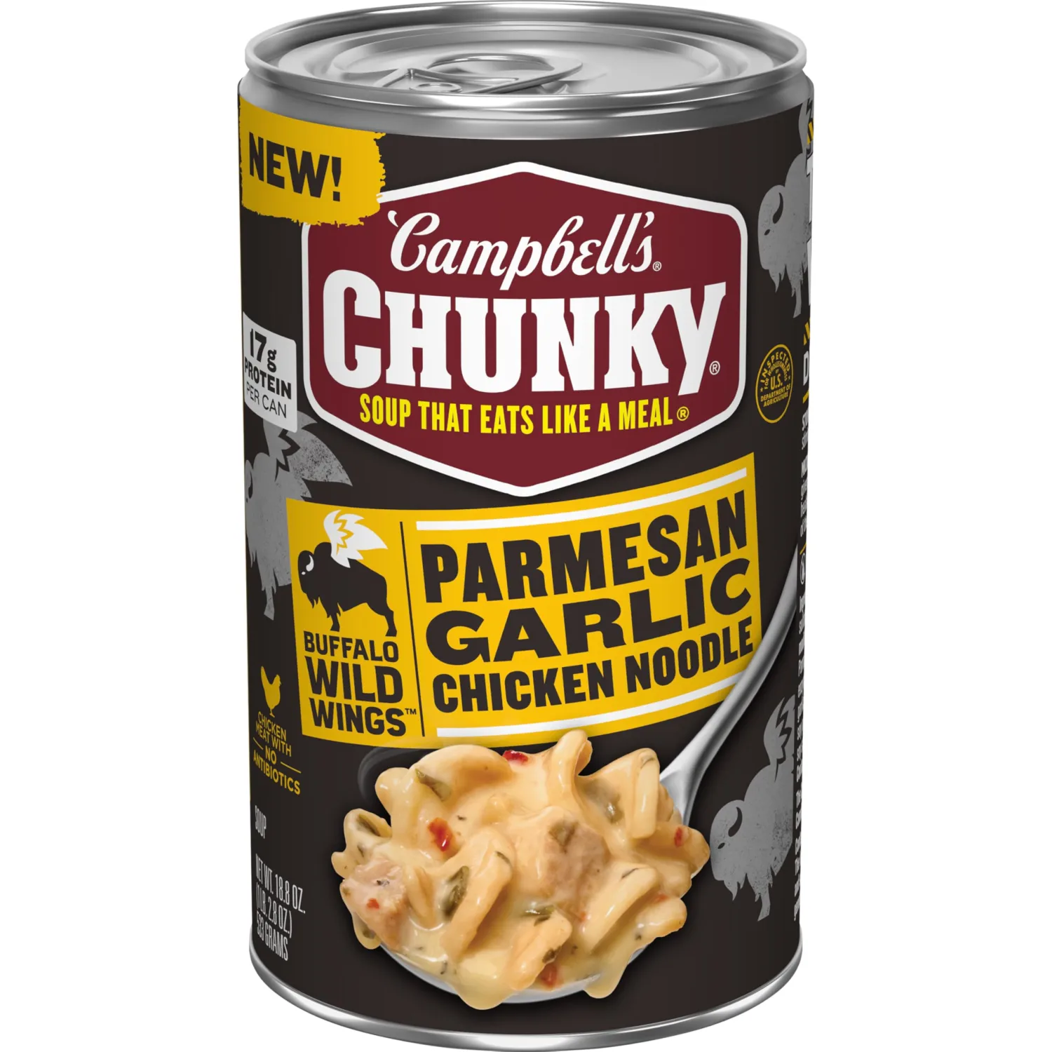 Campbell's Chunky Buffalo Wild Wings Parmesan Garlic Chicken Noodle Soup, 18.8 Oz