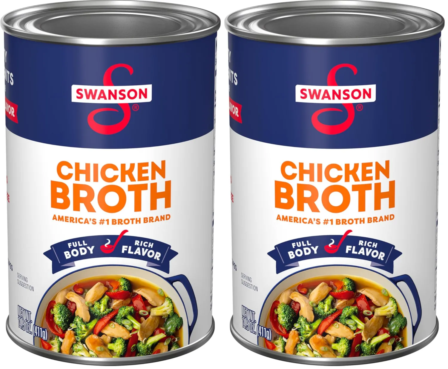 Swanson Chicken Broth, 14.5 oz Can (Pack of 2)