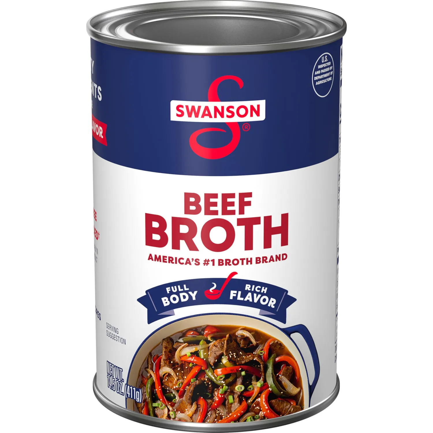 SWANSON S 100% Natural, Gluten-Free Beef Broth, 14.5 Oz Can