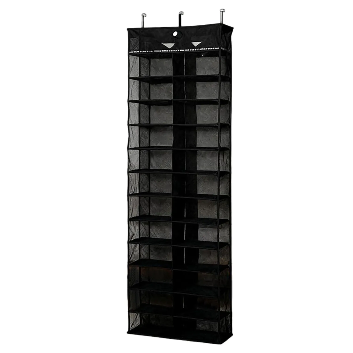 Over The Door Shoe Organizer, 26-Pocket Clear Heavyduty Hanging Shoe Rack for Closet,Foldable Portable Large Capacity Over Door Organizer for Closet Bedroom Hoodies Kitchen Shoes Bathroom
