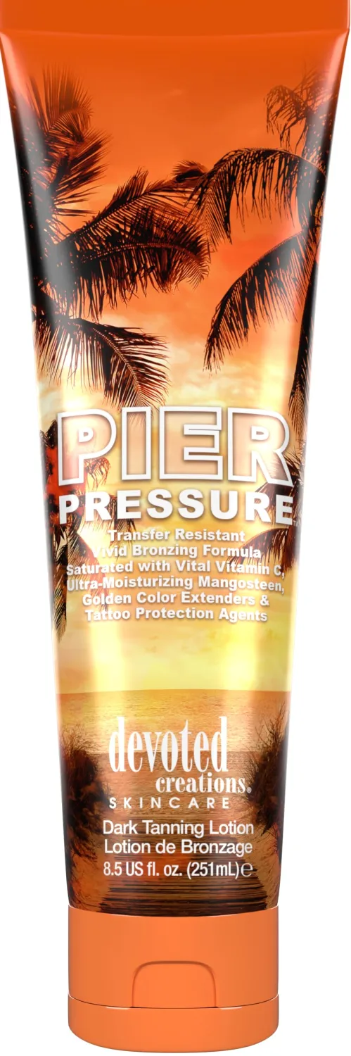 Devoted Creations Pier Pressure | Transfer Resistant Vivid Bronzing Ultra-Moisturizing Dark Tanning Lotion