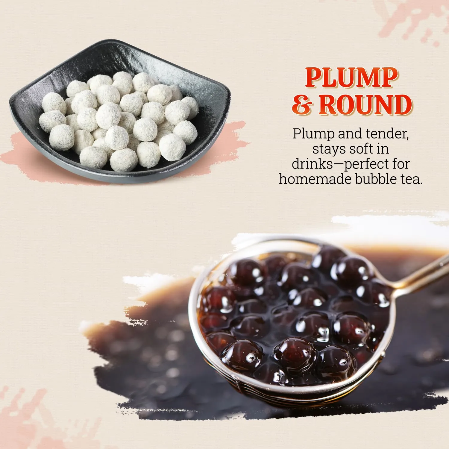 52USA Boba Tapioca Pearls 2.2LB, Fresh Bubble Tea Pearl, Quick Cook Black Plearls for Milk Tea, Smoothies, Desserts and Drinks-Ready in 5 Minutes
