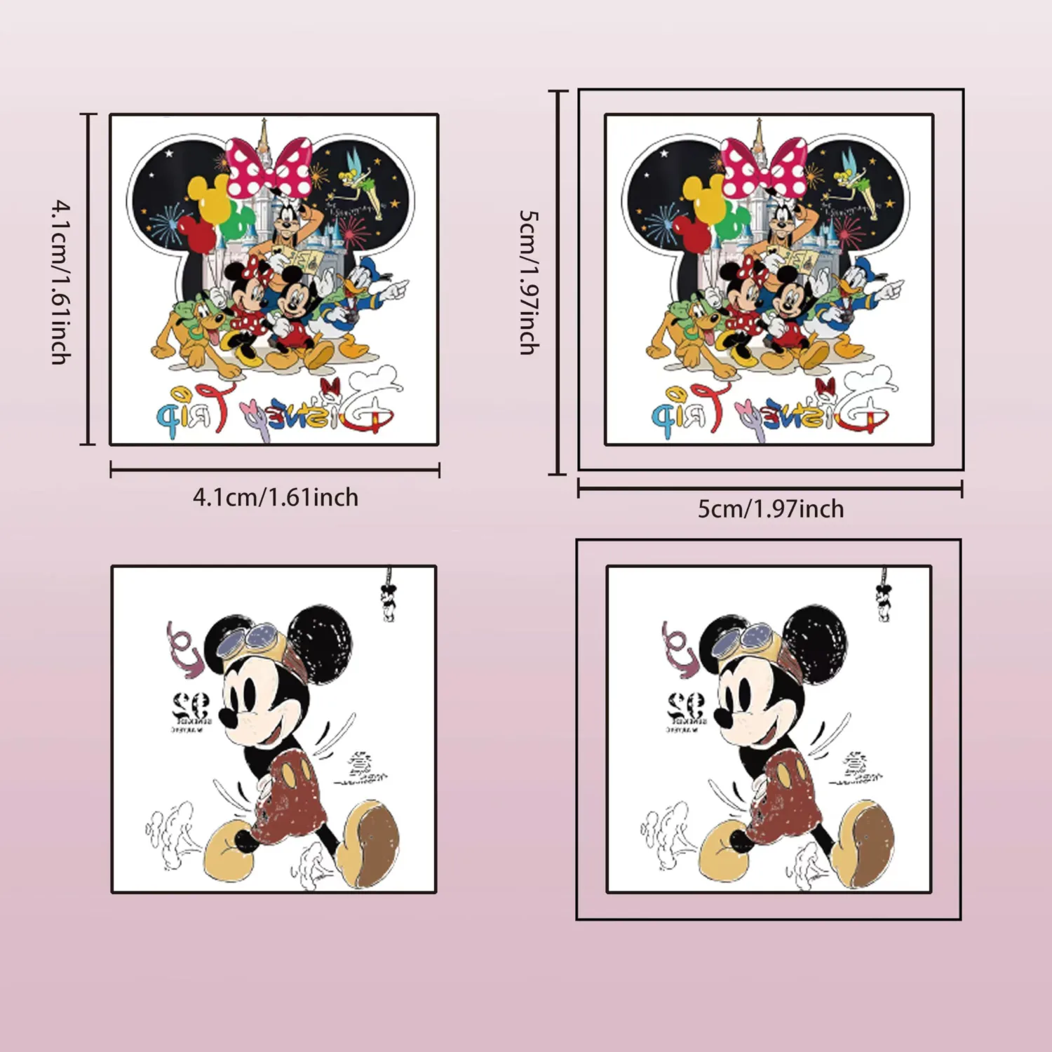 20pcs Mickey Mouse Temporary Tattoos for Teens Birthday Party Supplies, Party Favors Fake Tattoos Stickers,Birthday Decorations Party Game Activities Reward Gifts (MK)