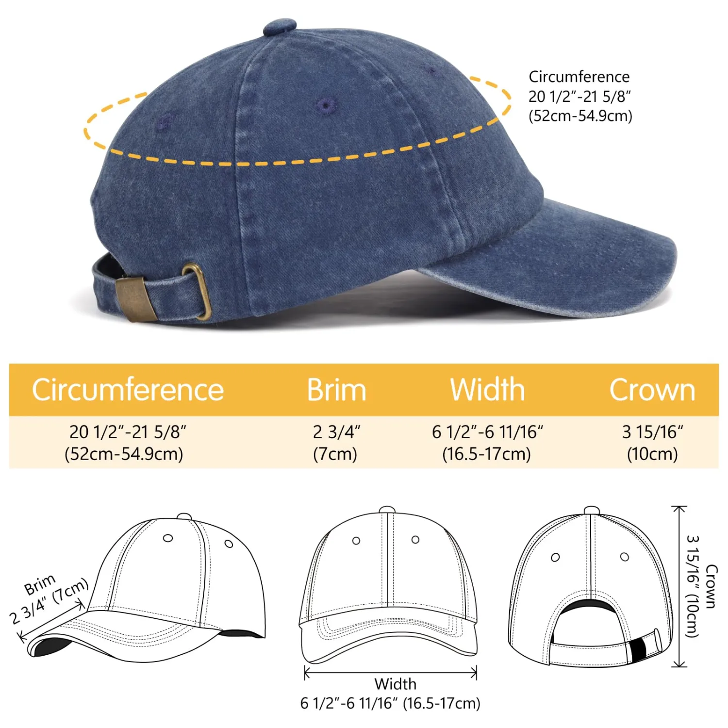 WILLPORT Kids Adjustable Vintage Cotton Baseball Cap,2-5Y | Vintage washed cotton,breathable.Curved brim for UV.Adjustable strap grows with child.Machine washable.Ideal gift.
