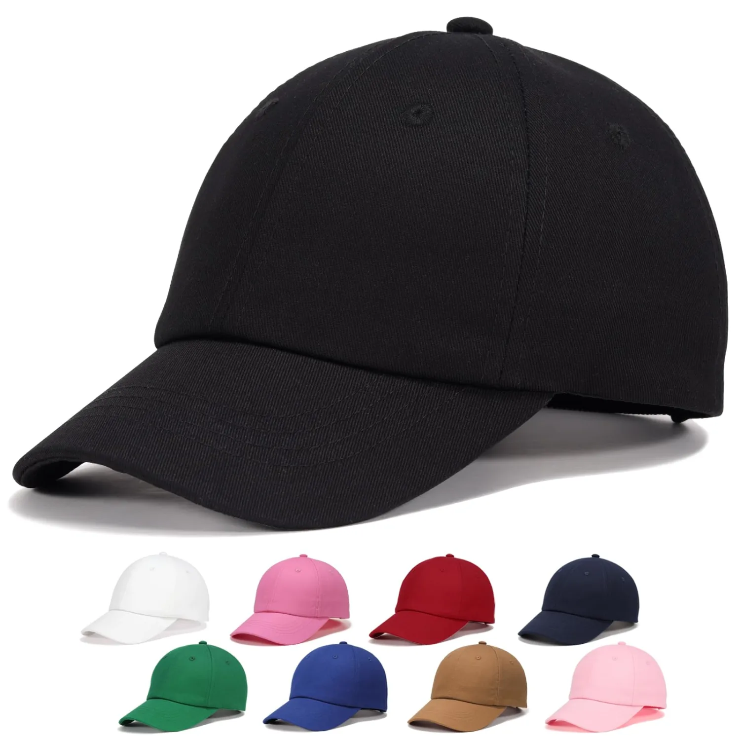 WILLPORT Kids Adjustable Cotton Baseball Cap,2-9Y | Soft breathable cotton.Curved brim for protection.Adjustable strap grows with child.Machine washable.Ideal gift for birthdays