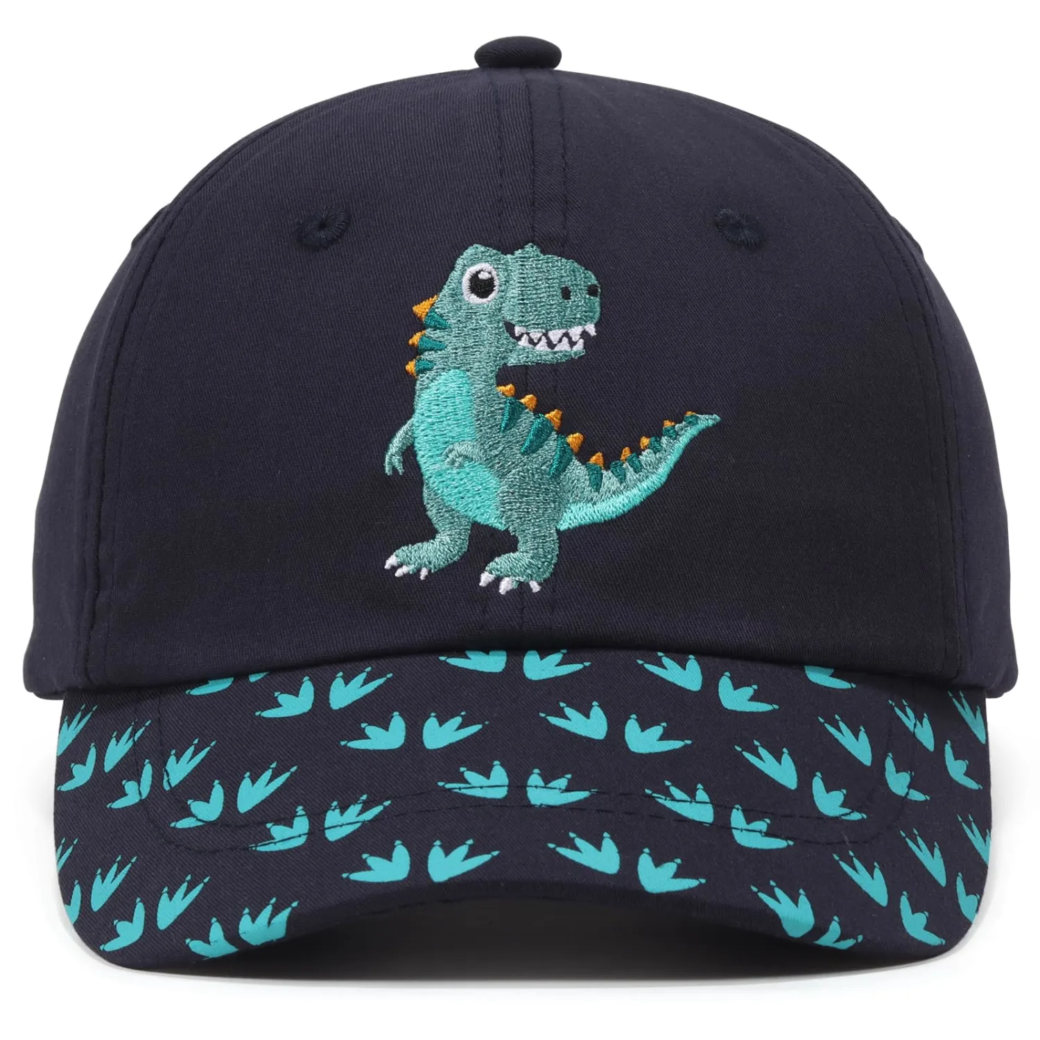 WILLPORT Embroidery Kids Adjustable Cotton Baseball Cap,0-5Y | Charming embroidery.Print design.Soft breathable cotton.Curved brim blocks UV.Adjustable velcro strap.Machine washable