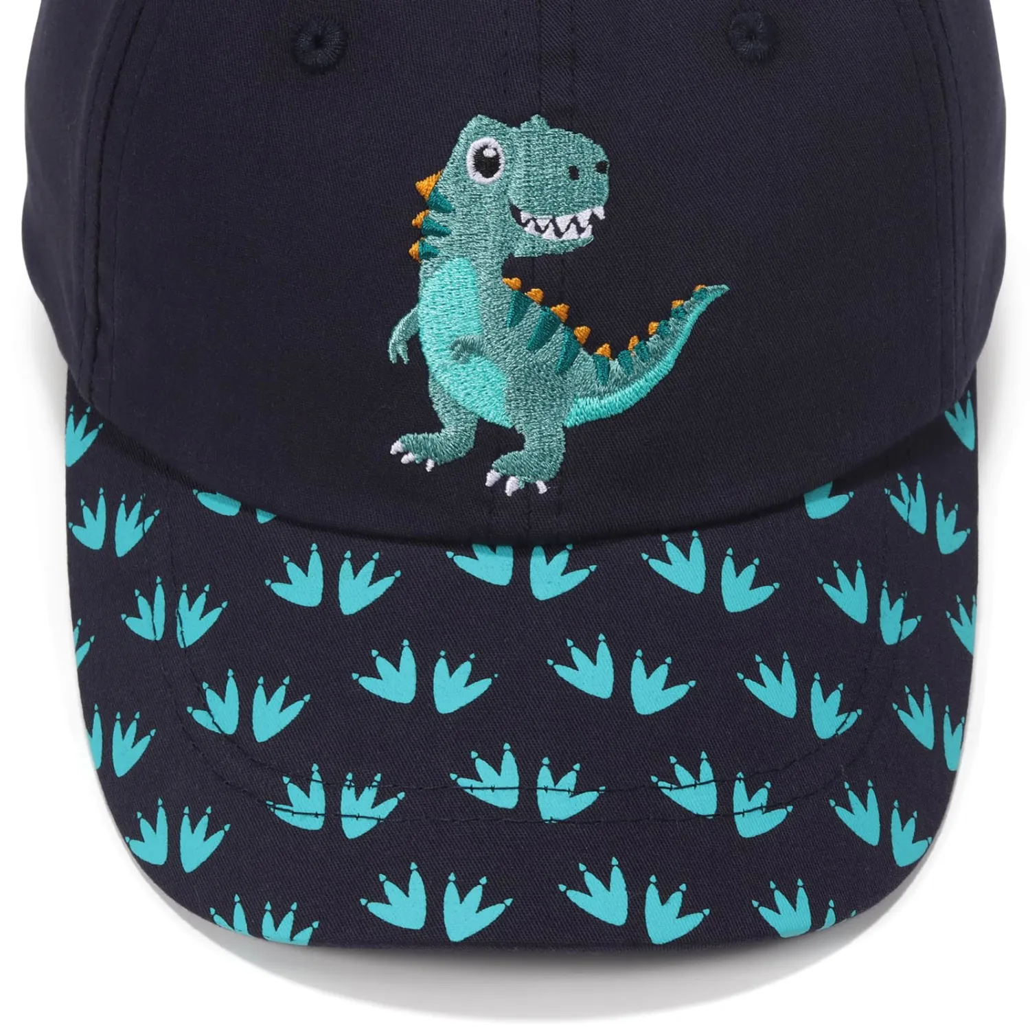 WILLPORT Embroidery Kids Adjustable Cotton Baseball Cap,0-5Y | Charming embroidery.Print design.Soft breathable cotton.Curved brim blocks UV.Adjustable velcro strap.Machine washable