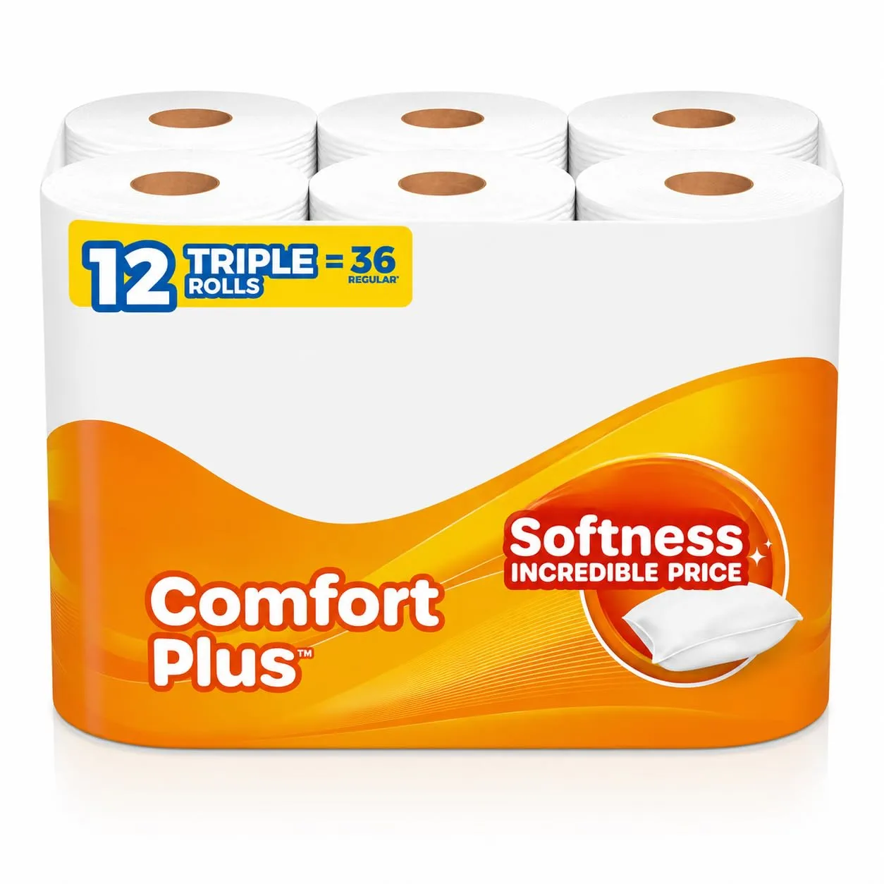 Toilet Paper, 12 Triple Rolls, Soft Bath Tissue for Everyday Household Use,Toilet Tissue Paper Rolls for Bathroom, Home and Office