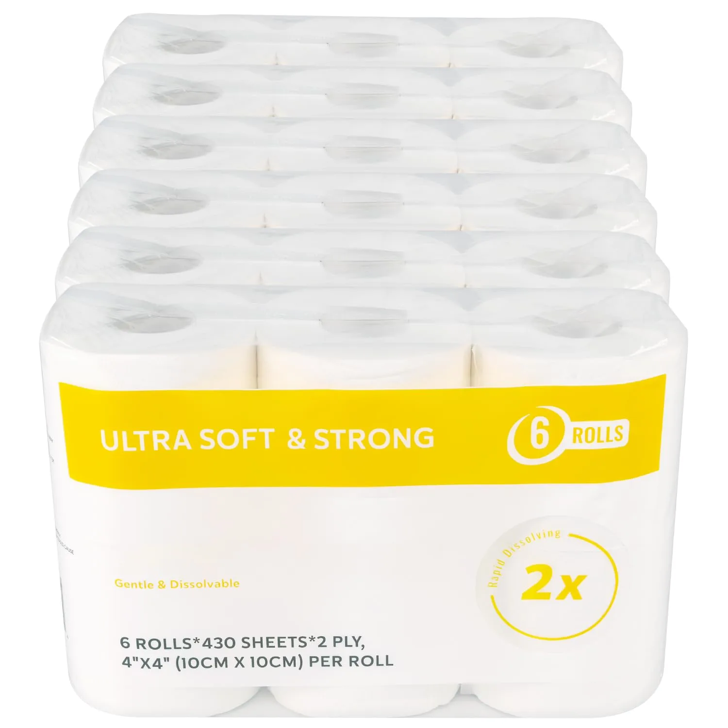 Premium Toilet Paper 36 Rolls, 430 Sheets per Roll, 2-Ply, 4x4 Inch Sheet Size Paper Towels- Highly Absorbent, Strong & Soft for Bathroom Kitchen Livingroom (36 Rolls)
