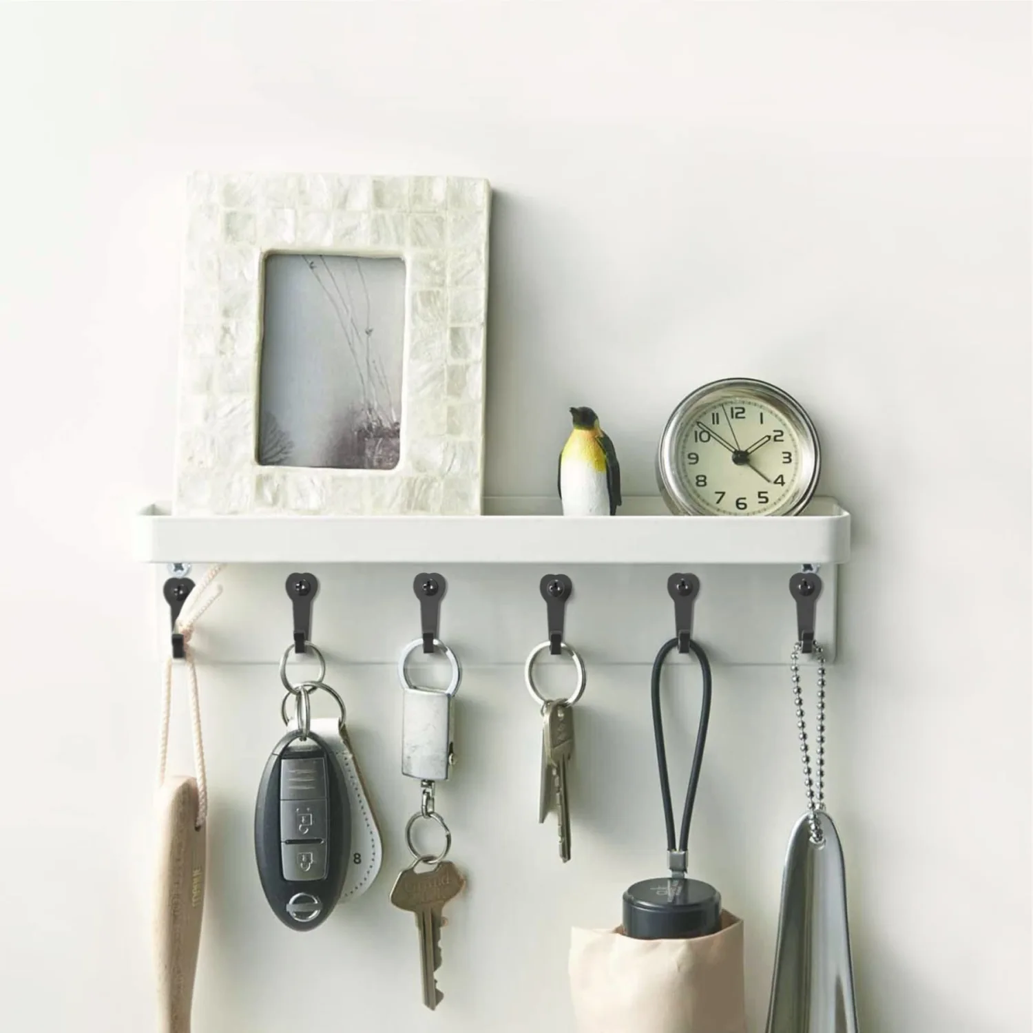 ZAYBOD Heavy Duty Wall Mounted Black Coat Hooks, mudroom Hooks, Backpack Hooks, Robe Hooks, Hat Hook