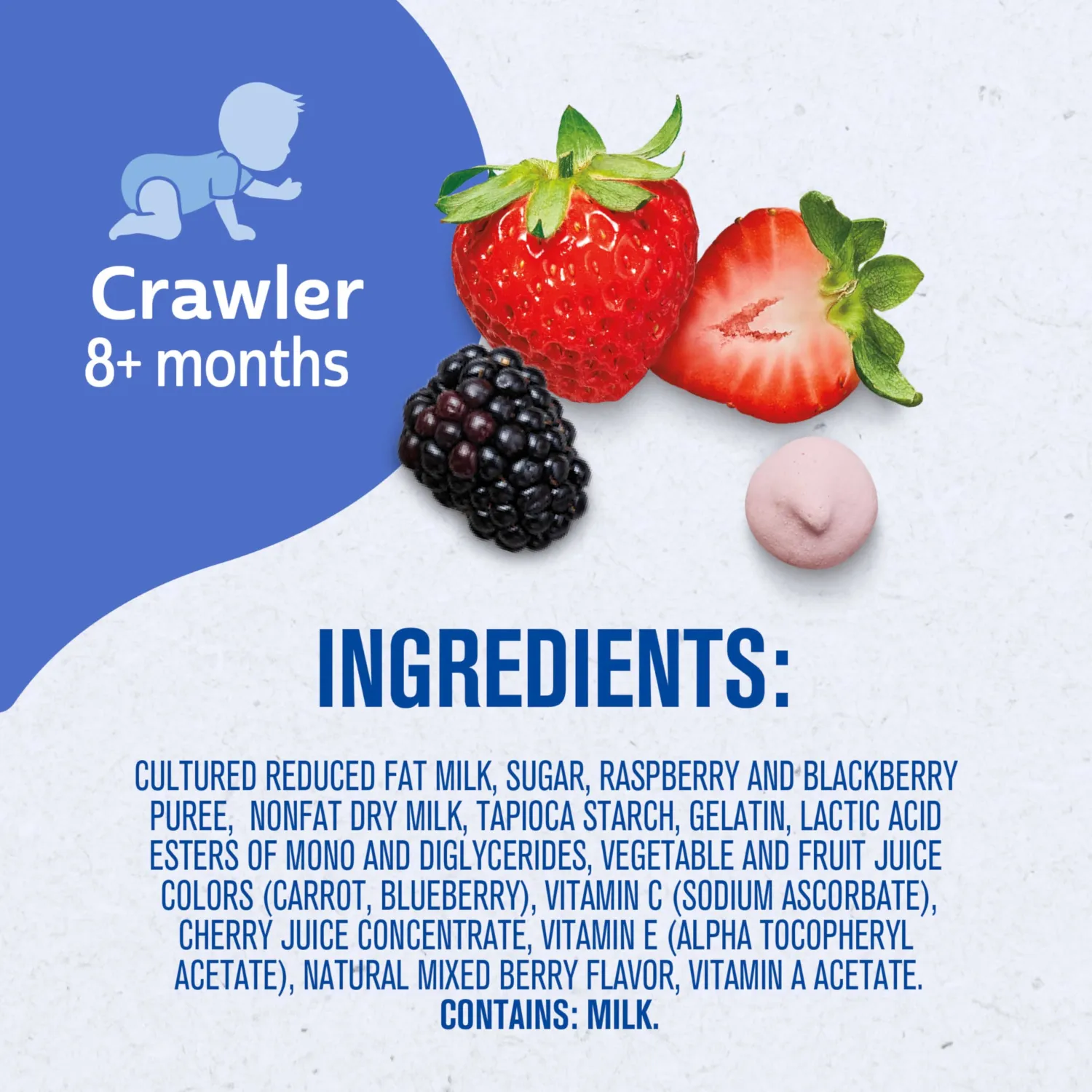 Gerber Stage 3 Baby Food Snacks, Mixed Berries Yogurt Melts, Baby Led Feeding (Pack of 4)