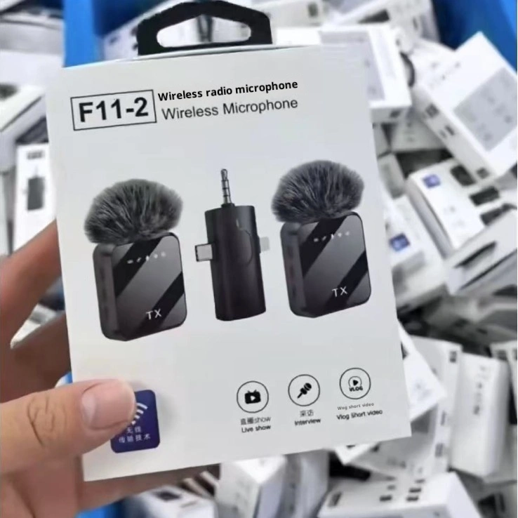 F11-2 Wireless Lavalier Microphone Three-in-One