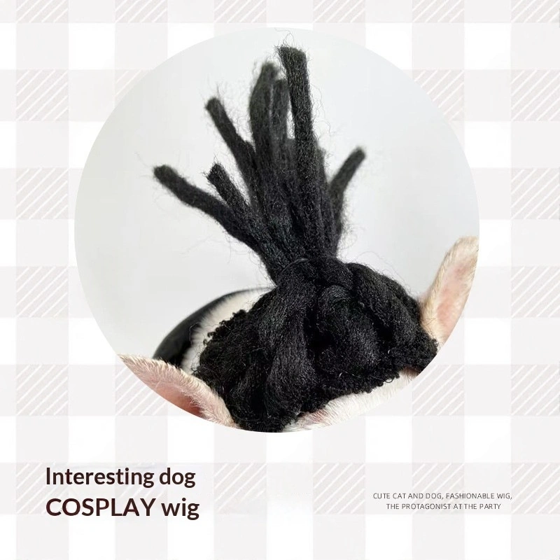 Pet French Wig Dreadlocks Prop Headpiece