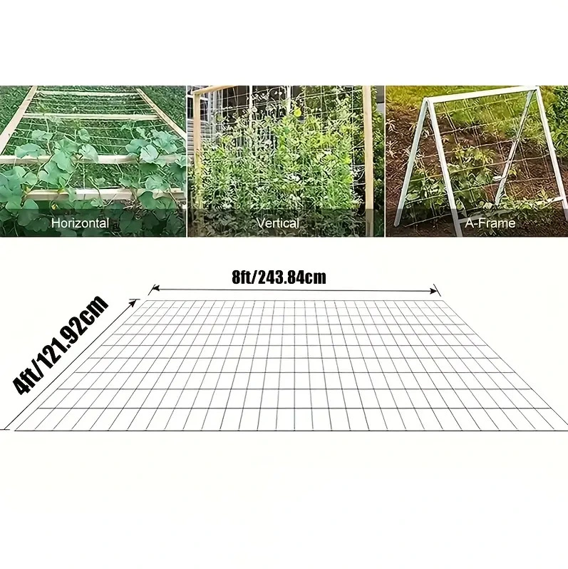 White Polyester Knotless Square Mesh Net For Climbing Plants