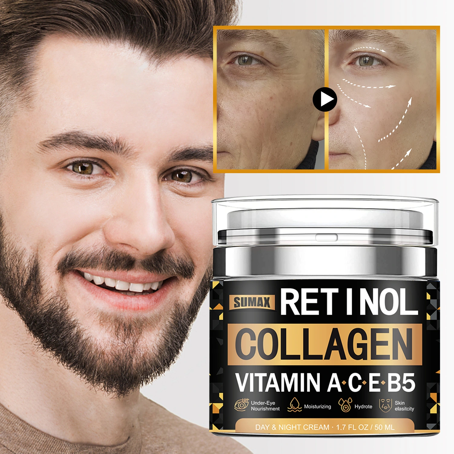 Mens Best-Selling Pump-Dispensed Collagen Cream