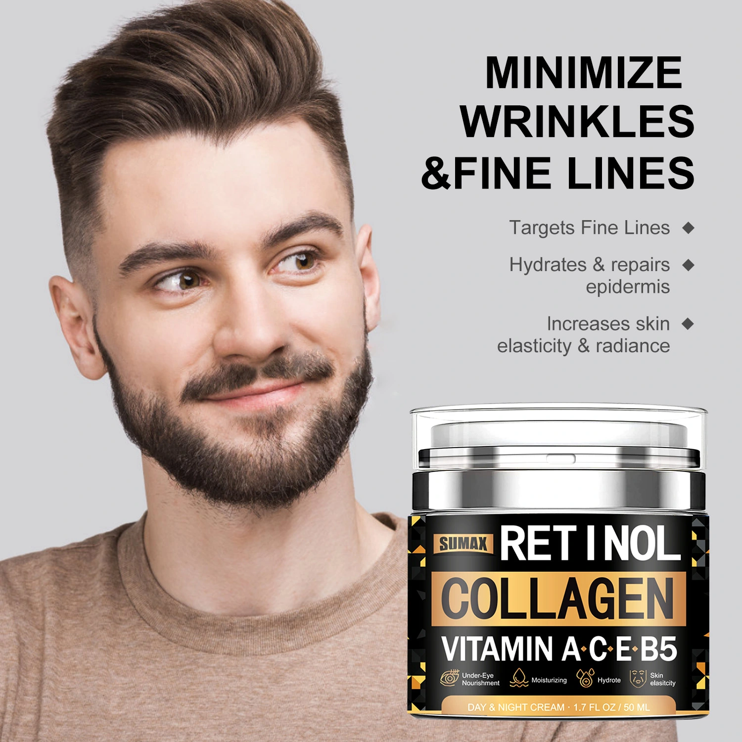 Mens Best-Selling Pump-Dispensed Collagen Cream