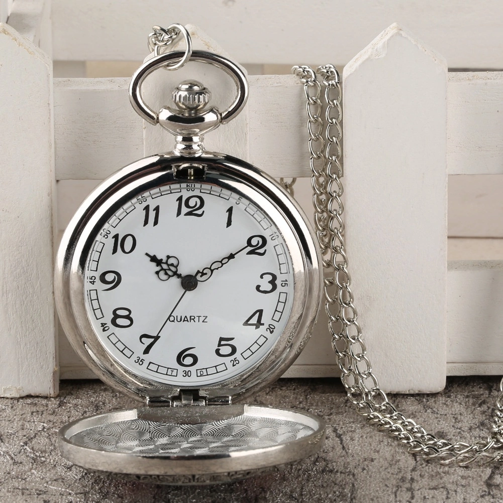 Retro Oil Painting Flower-and-Bird Quartz Pocket Watch