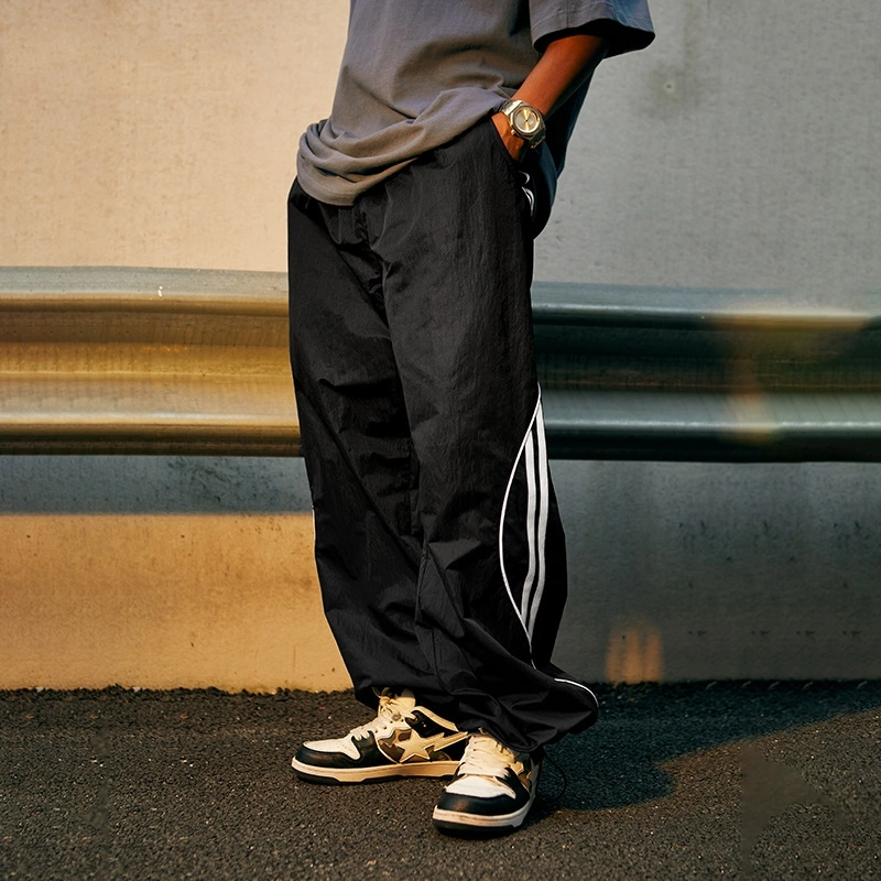 Men's Retro Casual Sports Wide-leg Pants