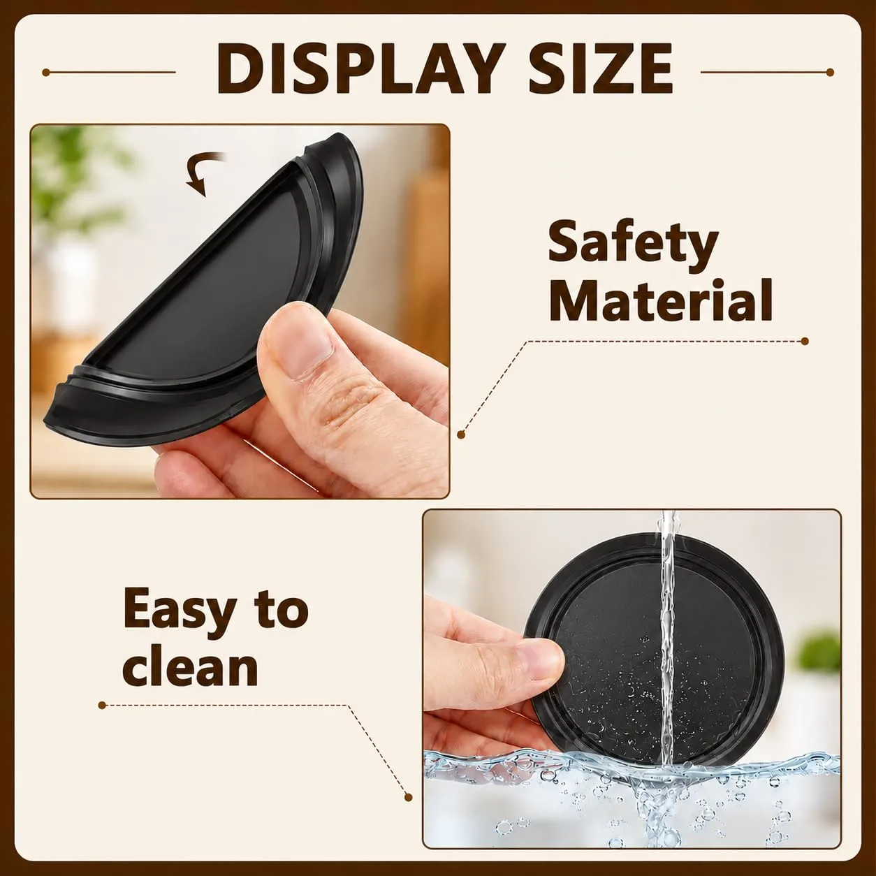 15 Pack Yogurt Jar Lids, BPA-Free Yogurt Container Jar Lids, Reusable Clear Plastic Jar Lids, Ideal for Oui Yogurt Jars, Glass Jars, Replacement Compatible (Black)