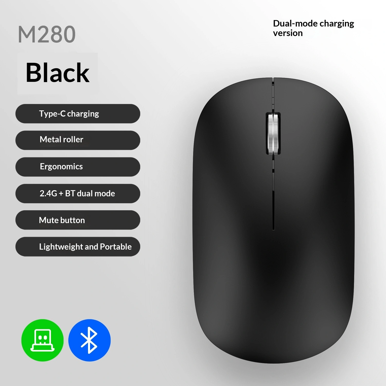 Ultra-thin Bluetooth Dual-Mode Wireless Mouse